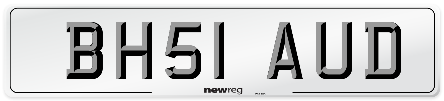 BH51 AUD Number Plate from New Reg